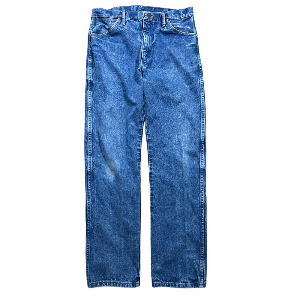 Vintage Wrangler 13MWZ Cowboy Cut Jeans 31x32 Western Blue Denim Pants Rodeo - Picture 6 of 7
